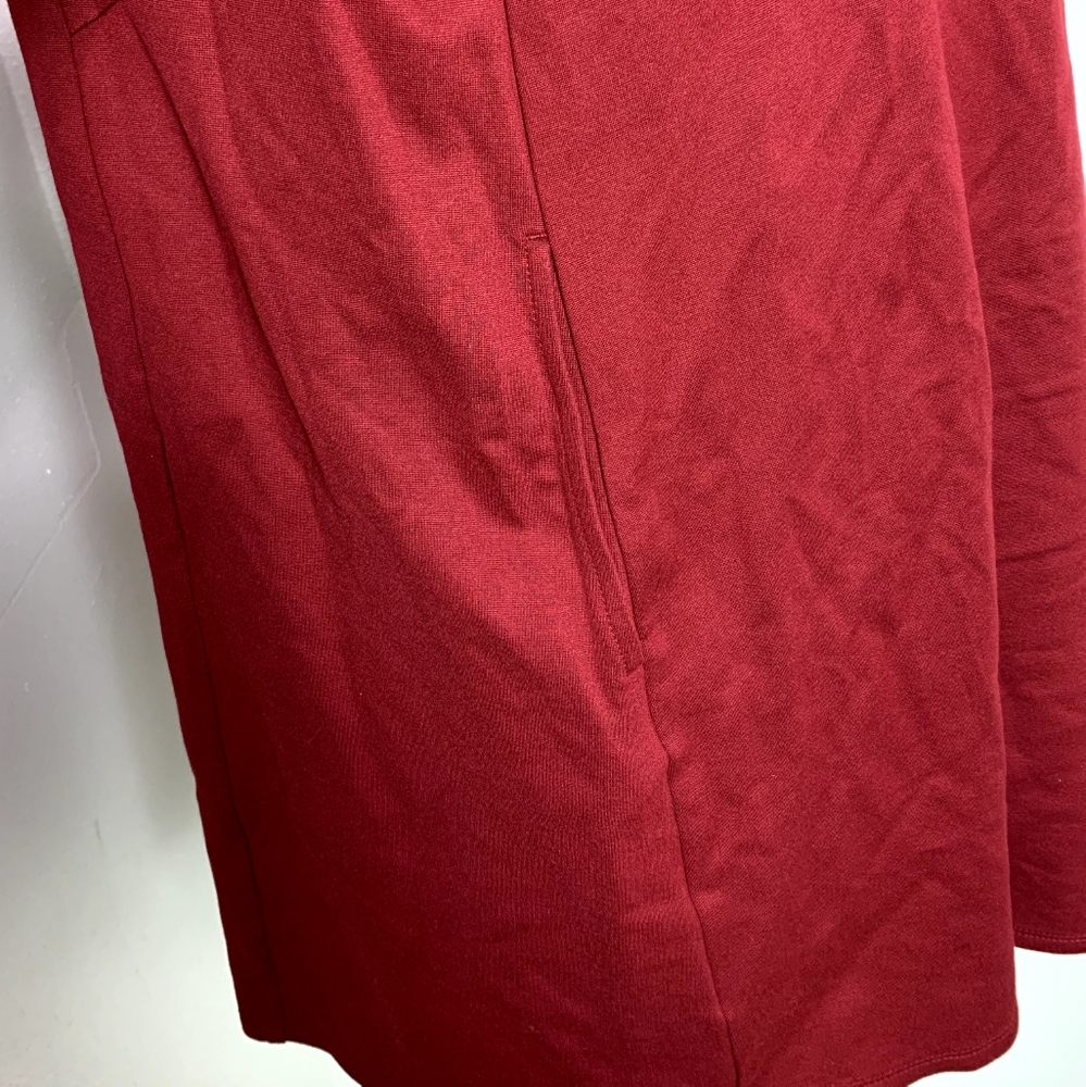 J.Jill Ponte Knit Multiseamed Dress cranberry XLP - Picture 5 of 6